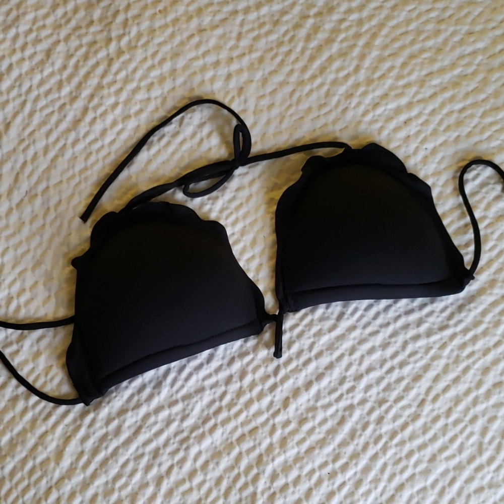 Black Bikini Top Brazil Cut